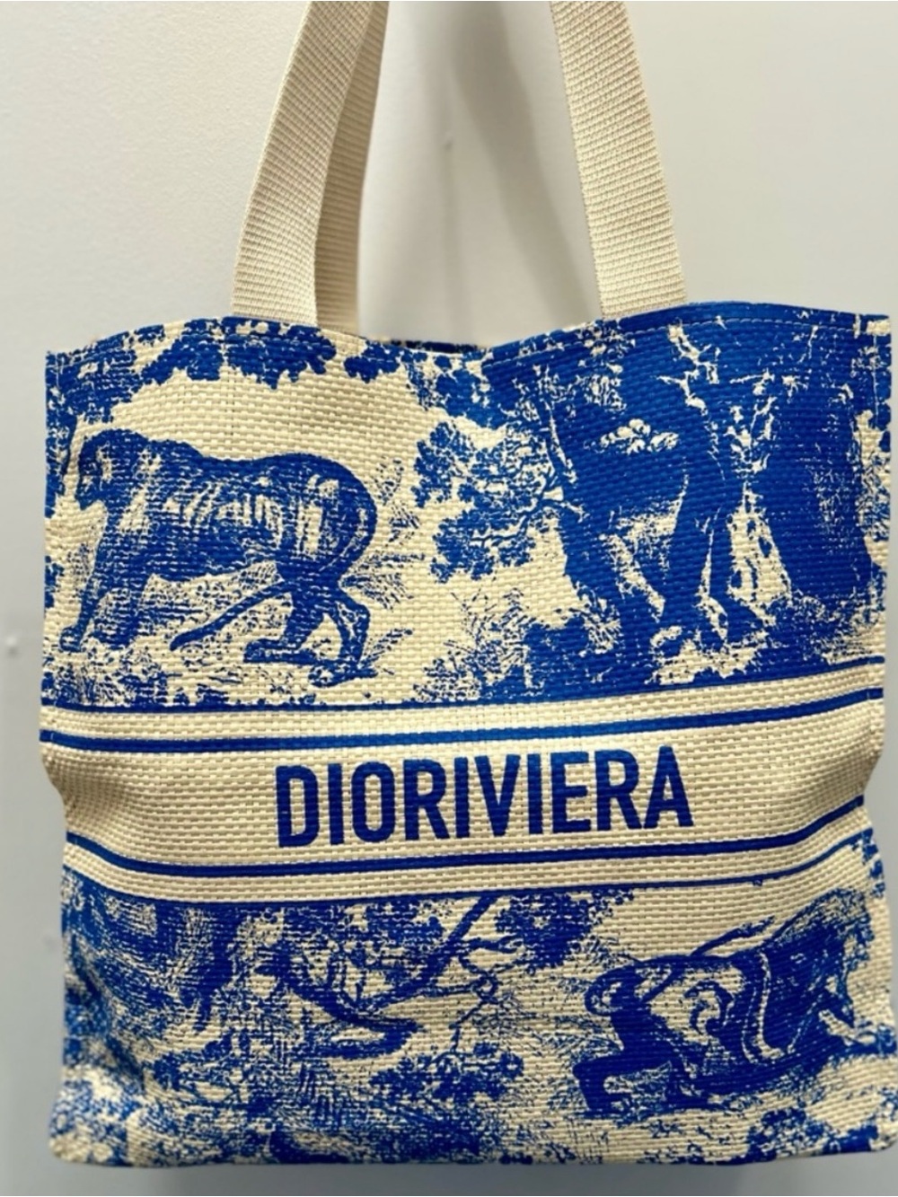Dior GWP Beige and Blue Canvas Tote (Packaged)